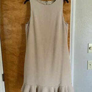 Preston & York Beige shift with Ruffle Hem